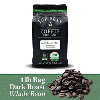 DECAF Organic Holiday Bean ~ Vanilla Cinnamon Spice Flavored Coffee